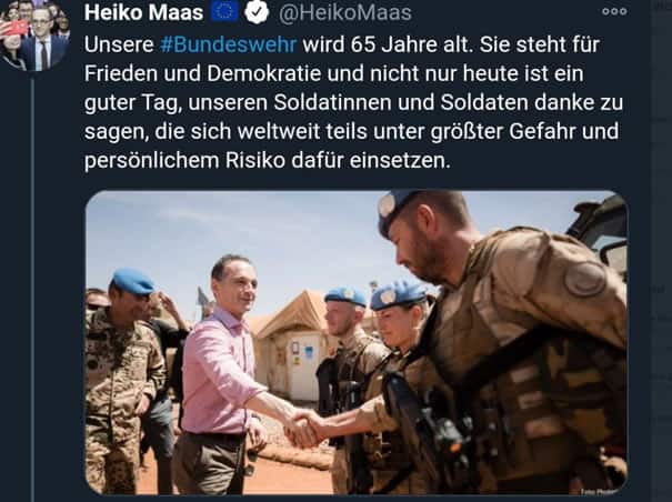 Außenminister Maas gratuliert falscher Armee - Tweet