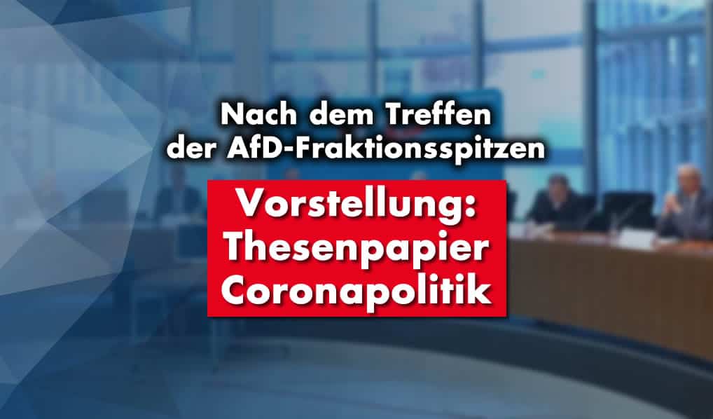 Vorstellung: Thesenpapier Coronapolitik der AfD-Fraktionsspitzen