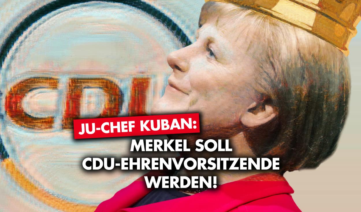 JU-Chef Kuban: Merkel soll Ehrenvorsitzende der CDU werden