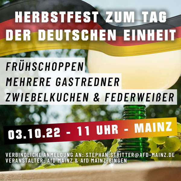 Herbstfest zum Tag der Deutschen Einheit